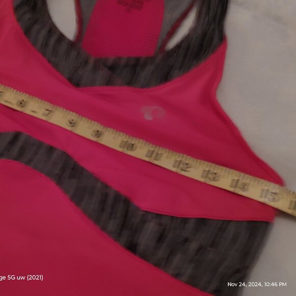 PEARL IZUMI SYMPHONY RACERBACK TANK INNER SHELF BRA 2 BACK POCKETS MAGENTA SZ M - Picture 6 of 10